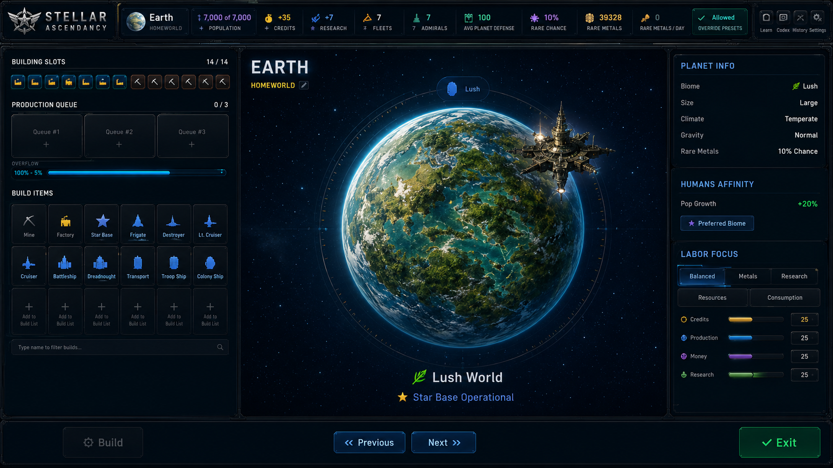 Build worlds into empires