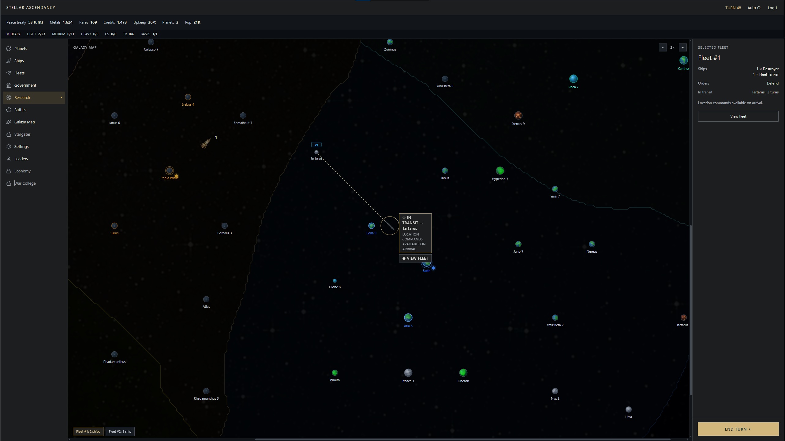 Command from the strategic map
